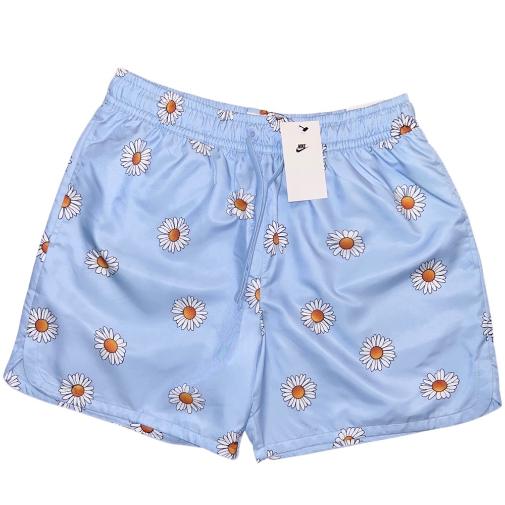 Nike Sportswear Daisy Print Flow Shorts Light Marine / White DM6909-548 - Picture 10 of 10